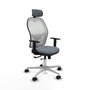 PIQUERAS Y CRESPO Silla de oficina Jorquera Sincro/Traslack Gris y Blanco