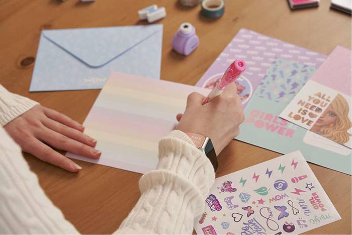 Kids Euroswan Set My Secret World para Crear Cartas Secretas y Sorpresas - Kit con Bolígrafo Secreto, Sellos, Papel y Más para Niños