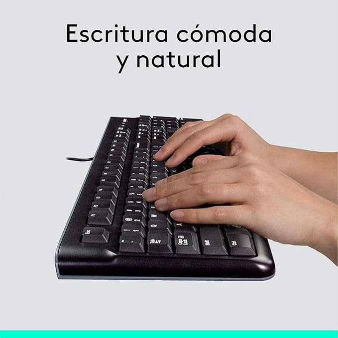 Logitech MK120 Combo de Teclado y Ratón USB Negro