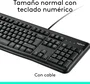 Logitech MK120 Combo de Teclado y Ratón USB Negro