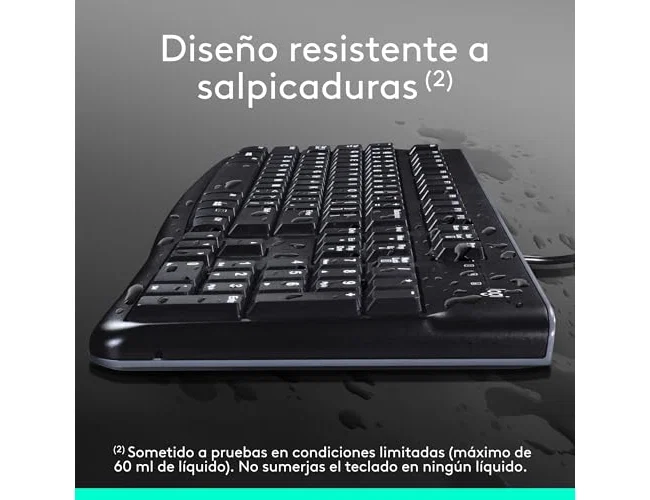 Logitech MK120 Combo de Teclado y Ratón USB Negro