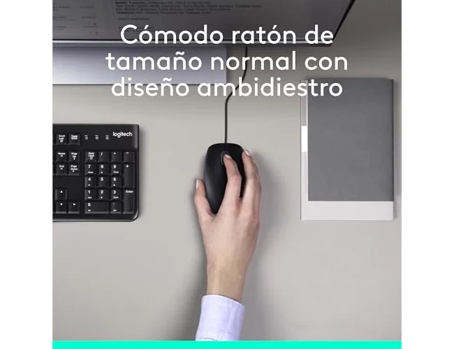 Logitech MK120 Combo de Teclado y Ratón USB Negro