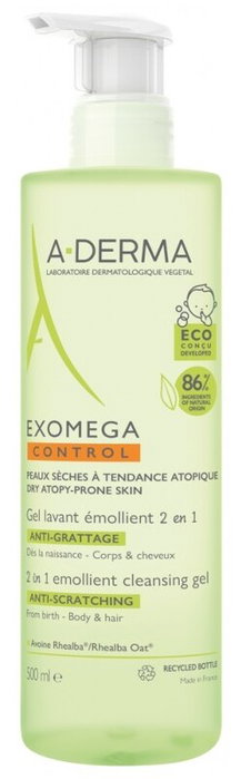 A-Derma EXOMEGA CONTROL Gel Emoliente 2 en 1 500 ml A-Derma EXOMEGA CONTROL Gel Emoliente 2 en 1 500 ml