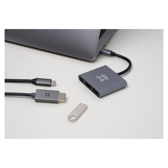 XTREMEMAC XWH-HUB3-13 Hub USB-C de 3 puertos