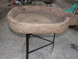 DKD Home Decor Mesita Auxiliar de Madera y Metal 80x70x55