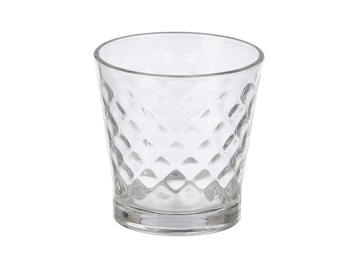 Vivalto Set 6 Vasos Rombos 280ml Vidrio Transparente 27x9x16cm (Set de 8)