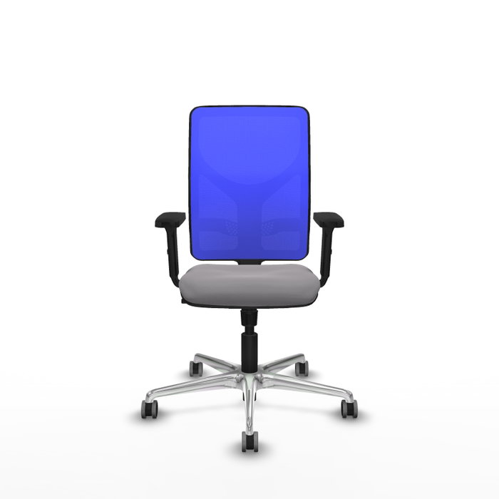PIQUERAS Y CRESPO Silla de oficina Motilla con mecanismo Sincro, Gris y Azul