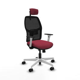 PIQUERAS Y CRESPO Modelo Alfera con soporte lumbar regulable y brazos blancos