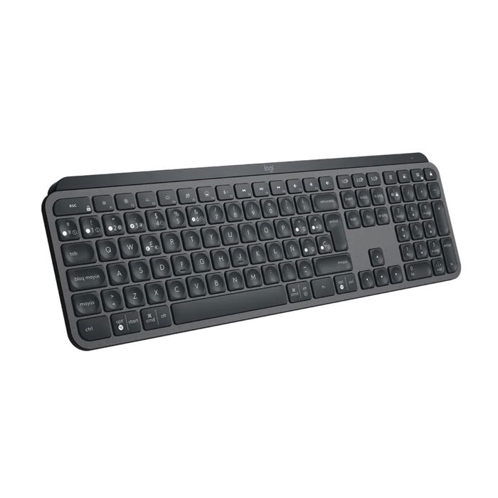 Logitech Teclado MX Keys Inalámbrico Retroiluminado para Empresa, Bluetooth/Logi Bolt, Compatible con Windows, macOS, iOS, Android, Teclado Numérico, Carga USB-C - Negro