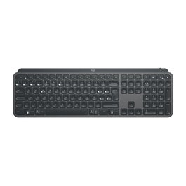 Logitech Teclado MX Keys Inalámbrico Retroiluminado para Empresa, Bluetooth/Logi Bolt, Compatible con Windows, macOS, iOS, Android, Teclado Numérico, Carga USB-C - Negro