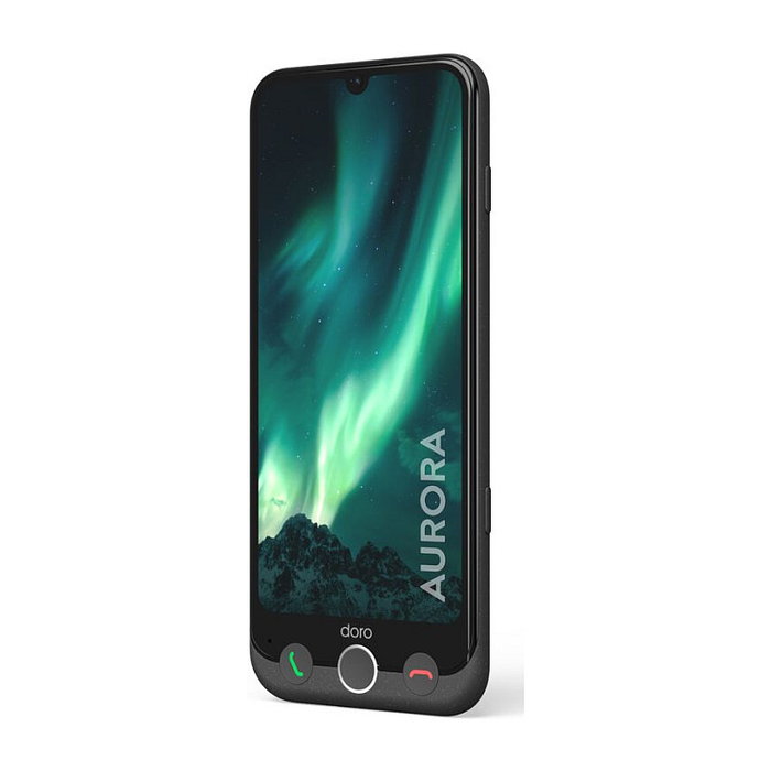 Doro Aurora A30 Smartphone Grafito, 6.1", 6 GB RAM + 128 GB, Android 14, Cámara 50 MP, Batería 5000 mAh, Carga Inalámbrica, 4G, Wi-Fi 5, Bluetooth 5.4, NFC