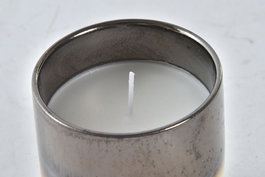 DKD Home Decor Vela Atlantico Blue living Cera parafina y Ceramica Marron y Blanco 8 x 9.5 x 8 cm (12 Unidades)