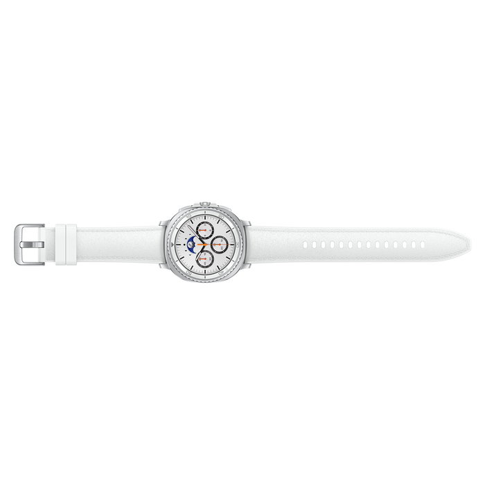 Samsung Galaxy Watch 8 Classic SM-L500 46 mm Plata y Blanco, Reloj Inteligente con Pantalla AMOLED 1.3", Wear OS, GPS, 64 GB, Resistente al Agua 5 ATM, Batería 445 mAh