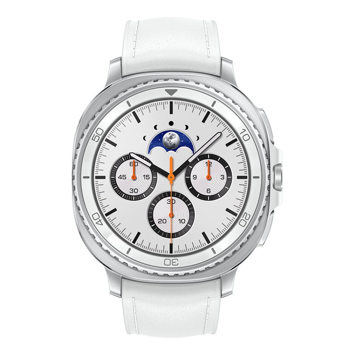 Samsung Galaxy Watch 8 Classic SM-L500 46 mm Plata y Blanco, Reloj Inteligente con Pantalla AMOLED 1.3", Wear OS, GPS, 64 GB, Resistente al Agua 5 ATM, Batería 445 mAh