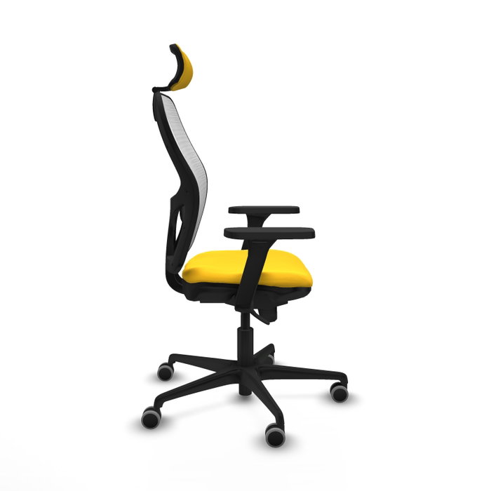 PIQUERAS Y CRESPO Silla de oficina Jorquera con mecanismo Sincro, Amarillo y Blanco PIQUERAS Y CRESPO Silla de oficina Jorquera con mecanismo Sincro, Amarillo y Blanco