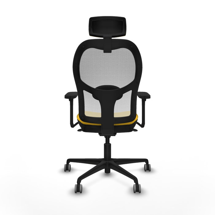 PIQUERAS Y CRESPO Silla de oficina Jorquera con mecanismo Sincro, Amarillo y Blanco PIQUERAS Y CRESPO Silla de oficina Jorquera con mecanismo Sincro, Amarillo y Blanco