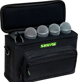 SBG Funda de Nylon para 4 Micrófonos Acolchada con Correa Ajustable