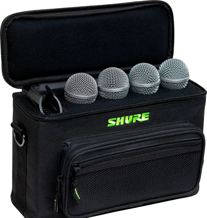 SBG Funda de Nylon para 4 Micrófonos Acolchada con Correa Ajustable