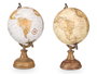 Giftdecor Globo Terraqueo decorativo de 15 cm, modelo mate, en madera, plástico y hierro - multicolor (Set de 8)