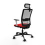 PIQUERAS Y CRESPO Silla de oficina Haches con mecanismo Sincro/Traslack Rojo y Gris