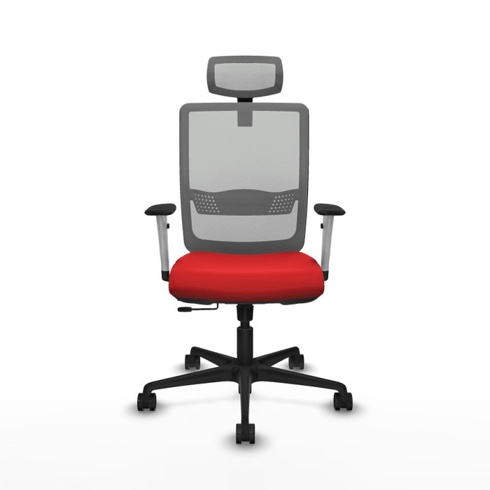 PIQUERAS Y CRESPO Silla de oficina Haches con mecanismo Sincro/Traslack Rojo y Gris PIQUERAS Y CRESPO Silla de oficina Haches con mecanismo Sincro/Traslack Rojo y Gris