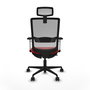 PIQUERAS Y CRESPO Silla de oficina Haches con mecanismo Sincro/Traslack Rojo y Gris