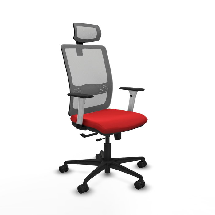 PIQUERAS Y CRESPO Silla de oficina Haches con mecanismo Sincro/Traslack Rojo y Gris PIQUERAS Y CRESPO Silla de oficina Haches con mecanismo Sincro/Traslack Rojo y Gris