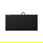 KeySonic KSK-5011ELC Teclado mini alámbrico USB con NumPad Negro QWERTZ retroiluminado LED