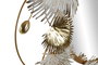 DKD Home Decor Espejo de Metal y Cristal con Diseño de Hojas, Dorado y Blanco, 93x7x93 cm