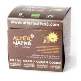 ALTERNATIVA 3 Cacao Instantáneo Bio y Comercio Justo - Pack de 20 Sobres de 15g - Ecológico, Vegano, Sin Gluten, Sin Lactosa