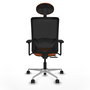 PIQUERAS Y CRESPO Silla de oficina Zulema Naranja y Negro