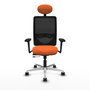 PIQUERAS Y CRESPO Silla de oficina Zulema Naranja y Negro