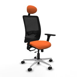 PIQUERAS Y CRESPO Silla de oficina Zulema Naranja y Negro