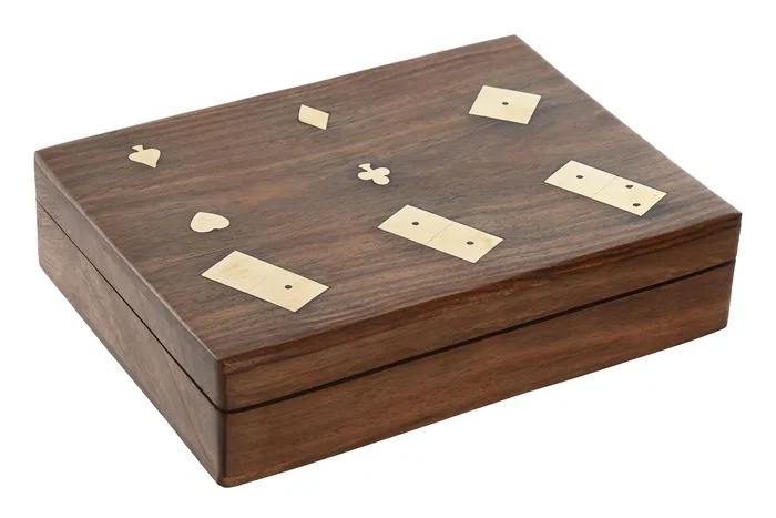 DKD Home Decor Juego Set 4 Sheesham Latón Marrón y Dorado de 3 Juegos