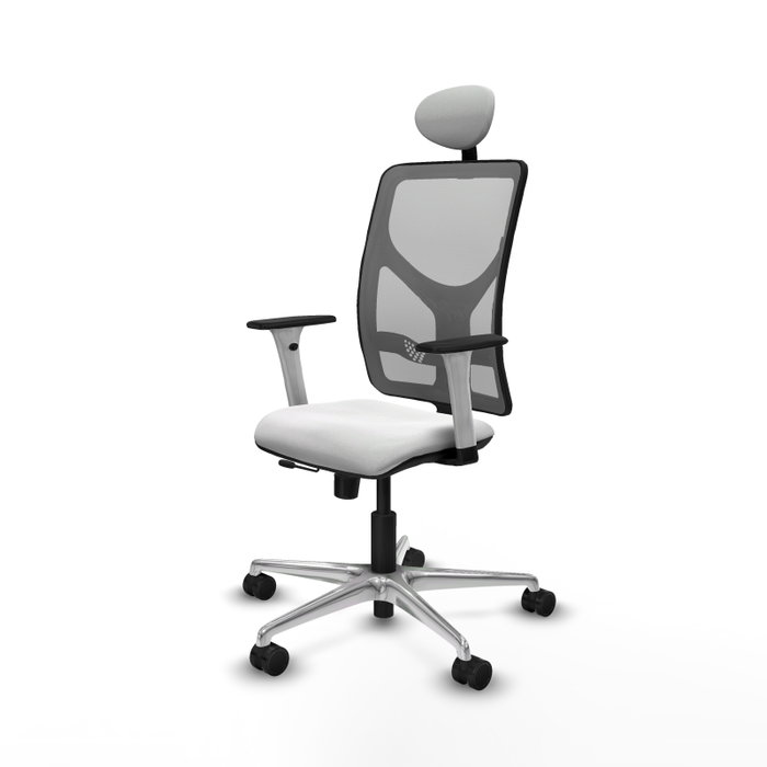 PIQUERAS Y CRESPO Silla de oficina Motilla con mecanismo Sincro/Traslack, Blanco y Gris PIQUERAS Y CRESPO Silla de oficina Motilla con mecanismo Sincro/Traslack, Blanco y Gris