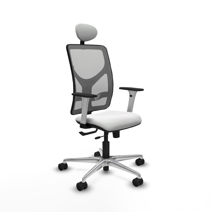 PIQUERAS Y CRESPO Silla de oficina Motilla con mecanismo Sincro/Traslack, Blanco y Gris PIQUERAS Y CRESPO Silla de oficina Motilla con mecanismo Sincro/Traslack, Blanco y Gris
