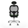 PIQUERAS Y CRESPO Silla de oficina Jorquera con mecanismo Sincro/Traslack Verde y Gris