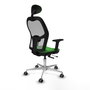 PIQUERAS Y CRESPO Silla de oficina Jorquera con mecanismo Sincro/Traslack Verde y Gris