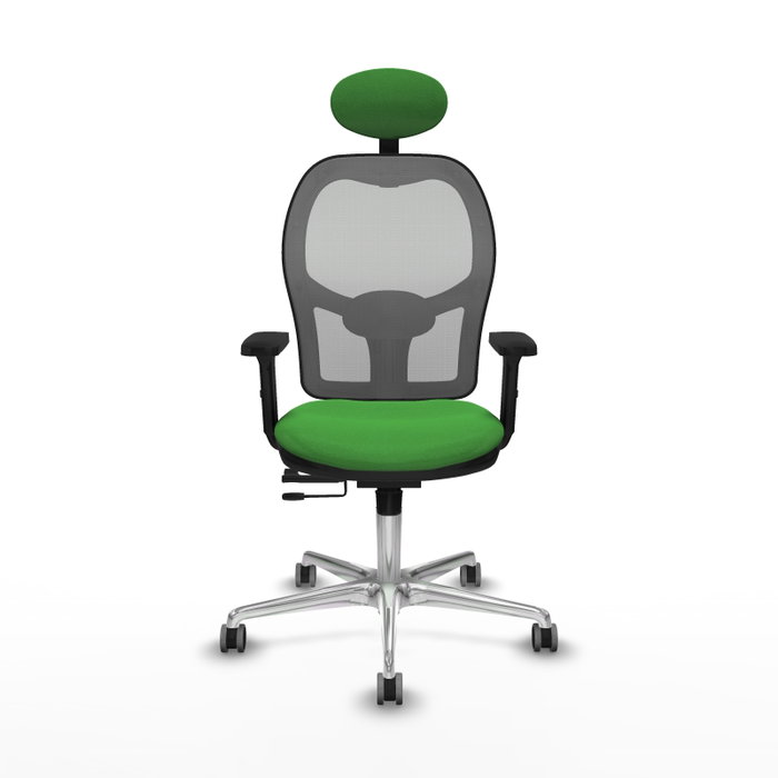 PIQUERAS Y CRESPO Silla de oficina Jorquera con mecanismo Sincro/Traslack Verde y Gris