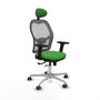 PIQUERAS Y CRESPO Silla de oficina Jorquera con mecanismo Sincro/Traslack Verde y Gris