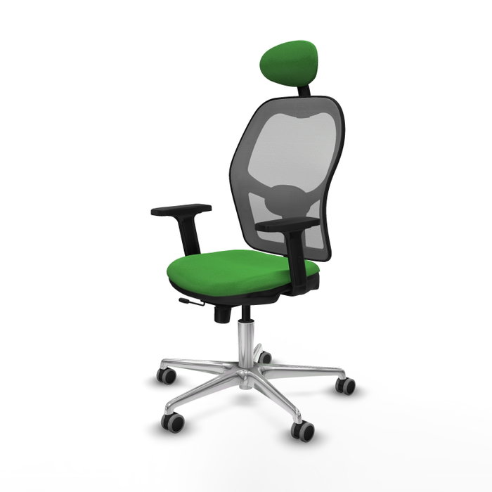 PIQUERAS Y CRESPO Silla de oficina Jorquera con mecanismo Sincro/Traslack Verde y Gris