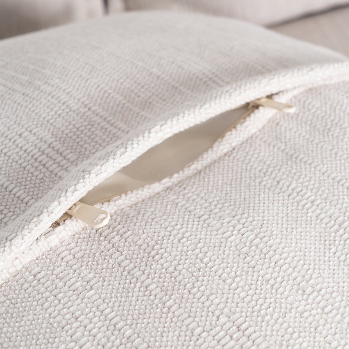 Sofá 3 Plazas Crema Tejido 221 X 103 X 72 cm