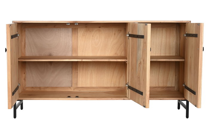 DKD Home Decor Buffet Moderno Marron Negro 145 x 40 x 80 cm