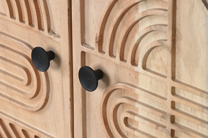 DKD Home Decor Buffet Moderno Marron Negro 145 x 40 x 80 cm