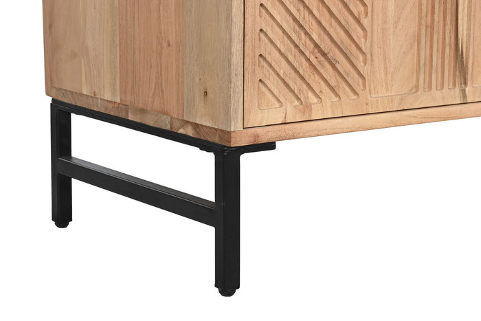 DKD Home Decor Buffet Moderno Marron Negro 145 x 40 x 80 cm