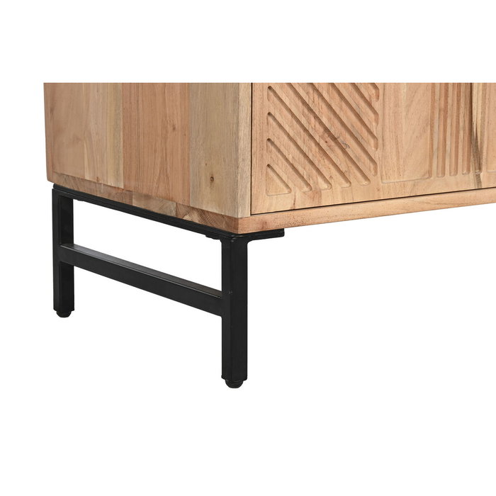 DKD Home Decor Buffet de Acacia y Metal Marrón y Negro DKD Home Decor Buffet de Acacia y Metal Marrón y Negro