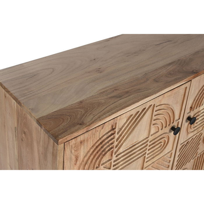 DKD Home Decor Buffet de Acacia y Metal Marrón y Negro DKD Home Decor Buffet de Acacia y Metal Marrón y Negro