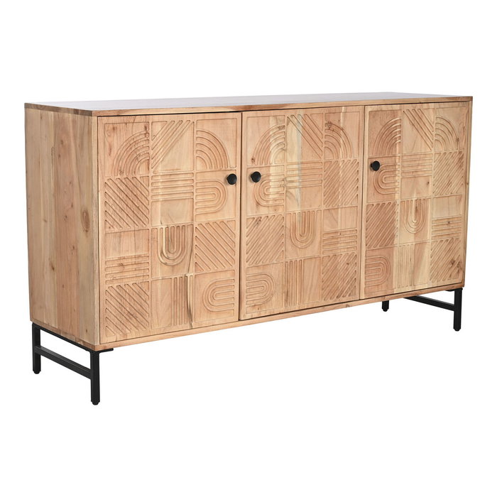 DKD Home Decor Buffet de Acacia y Metal Marrón y Negro DKD Home Decor Buffet de Acacia y Metal Marrón y Negro