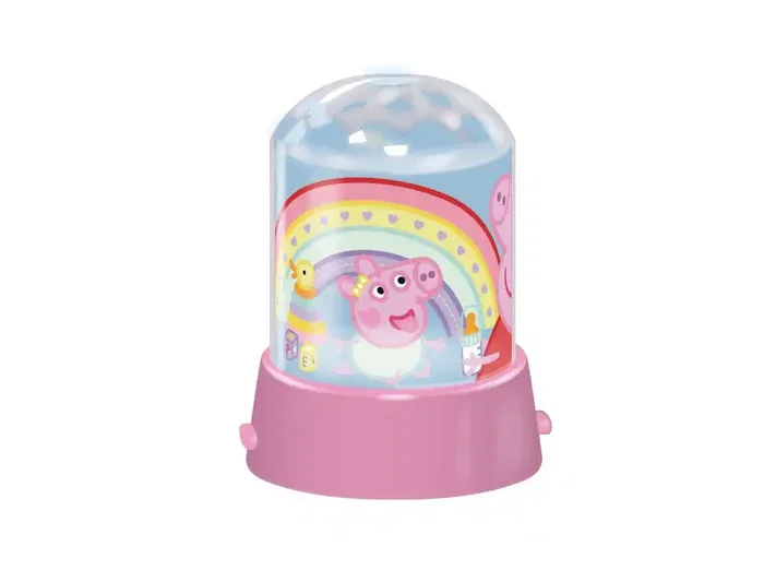 Wondee Lampara de Proyección y Luz Nocturna LED Infantil Peppa Pig con Efectos de Estrellas, USB y Baterías, para Habitación Infantil