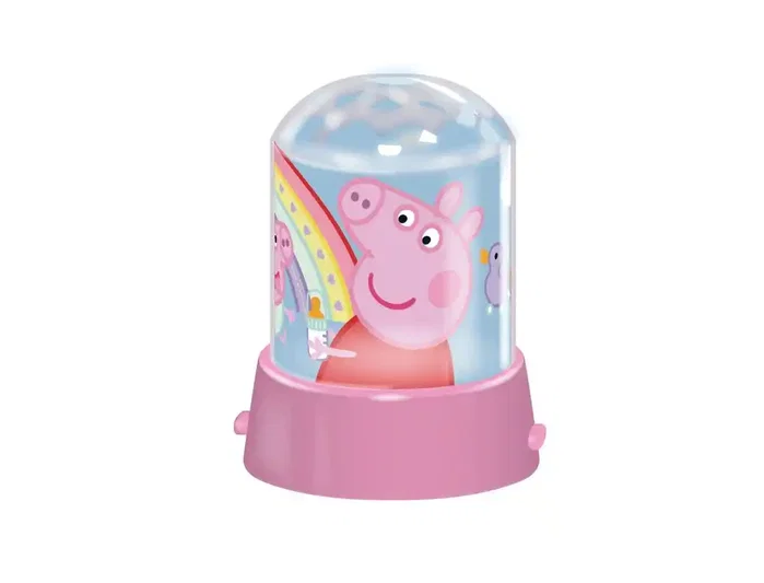 Wondee Lampara de Proyección y Luz Nocturna LED Infantil Peppa Pig con Efectos de Estrellas, USB y Baterías, para Habitación Infantil